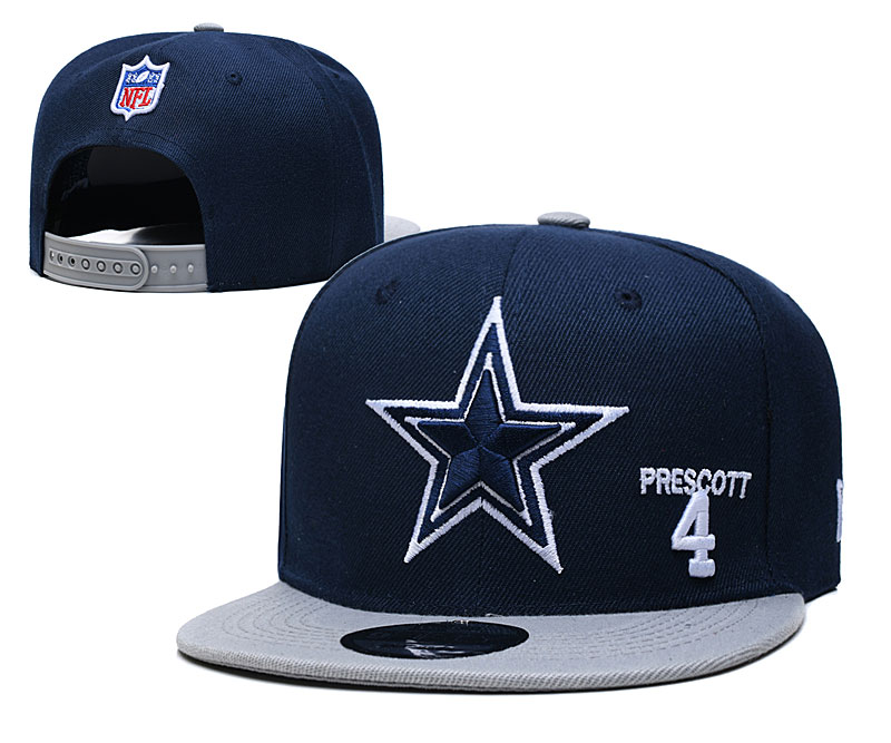 Dallas Cowboys #4 Prescott Stitched Snapback Hats 086
